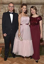 Prof. Arnon Afek und Frau und Victoria Bonya,  Charity Gala zugunsten des Sheba Medical Center im Carlton Hotel St. Moritz, Schweiz am 15.02.2020  Photo. BrauerPhotos / G.Nitschke
